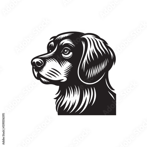 dog vector silhouette clipart logo illustration