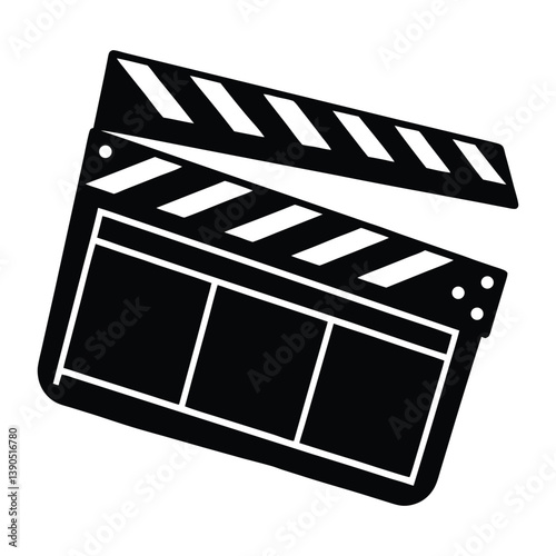movie clapper board vector illustration