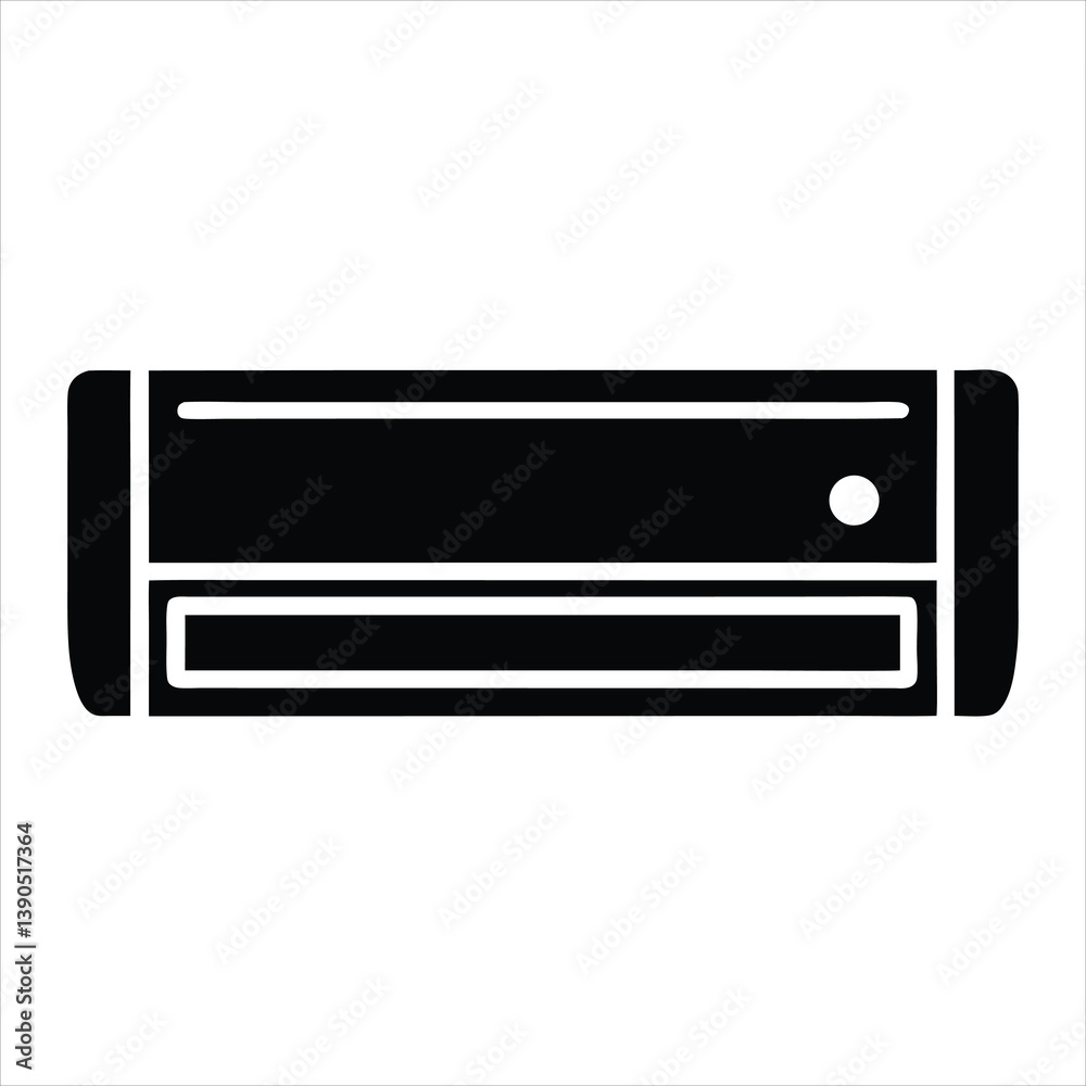 air conditioner Silhouettes vector Illustration air conditioner Silhouettes vector Illustration
