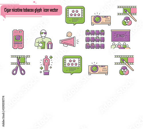 Cinema watch movie entertainment icon vector