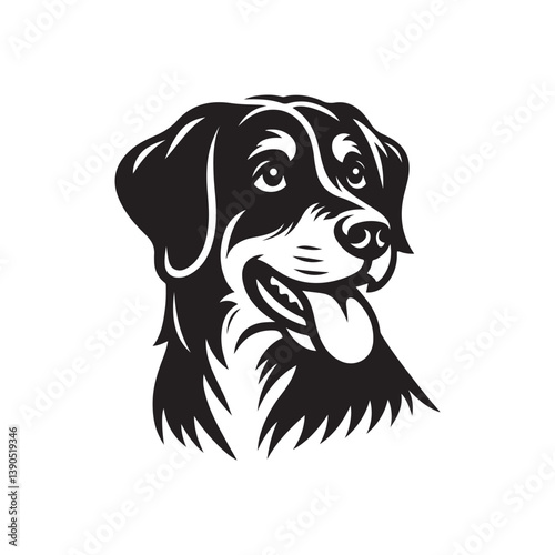 dog vector silhouette clipart logo illustration