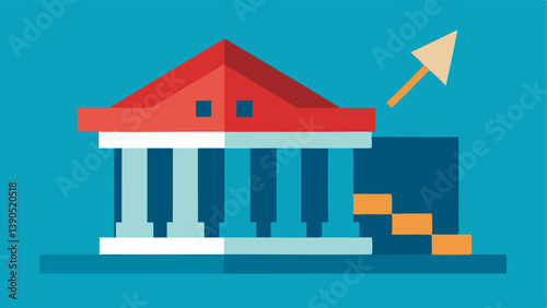 Central Bank Building A large central bank building with a downwardpointing arrow next to it. The arrow represents negative interest rates and is labeled Negative Interest Rate