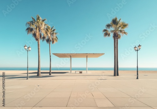 Wallpaper Mural palm trees on the beach Torontodigital.ca