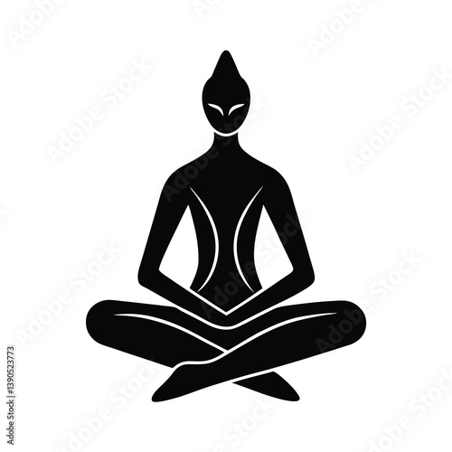silhouette of yoga woman