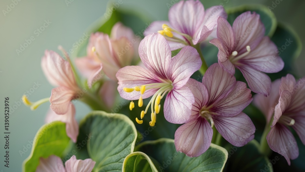 Fototapeta premium Highlighting the beauty and fine details of the Geranium flower with sharp focus.