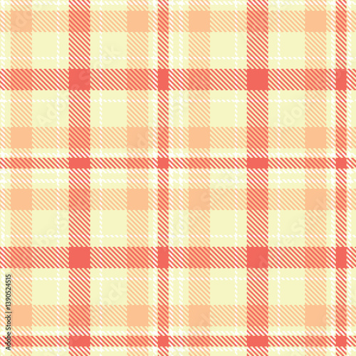 Contemporary Seamless Tartan featuring Traditional ivory and Rich white Fabric Design