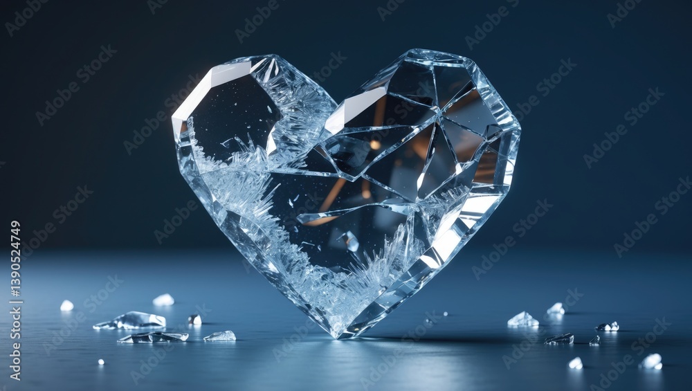 Fototapeta premium Stunning ice heart creation