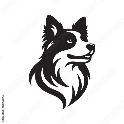 dog vector silhouette clipart logo illustration