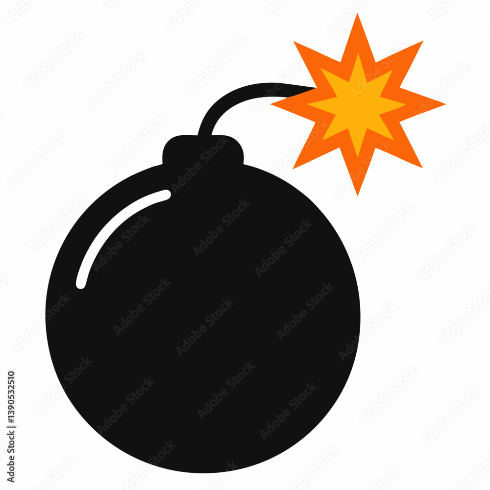 bomb with burning fuse bomb with burning fuse