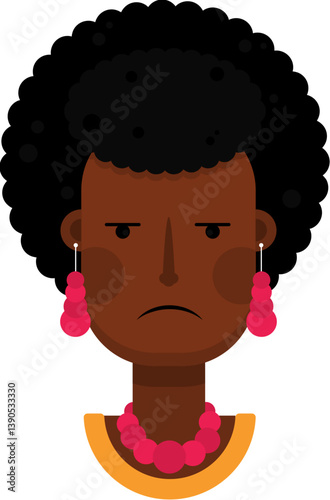 Black woman with a visible annoyed look, raised eyebrow, and irritated mouth.