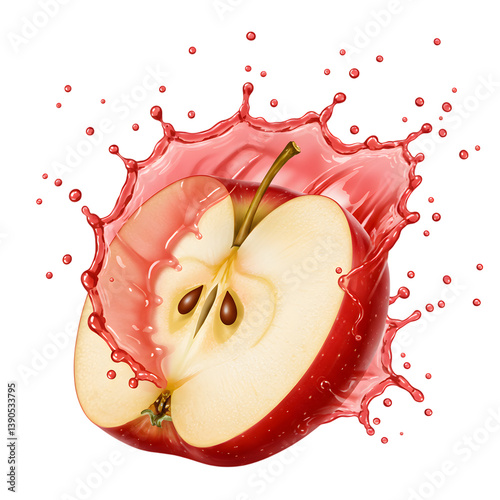 Fresh Apple with Splash Effect1