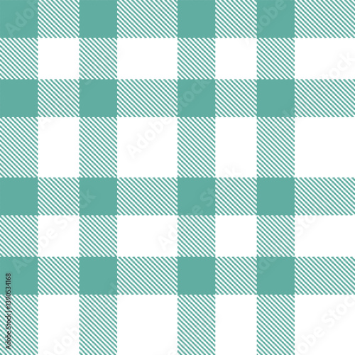 Deep dull teal Tartan patterns fabric texture. Contemporary Warm white Seamless Tartan