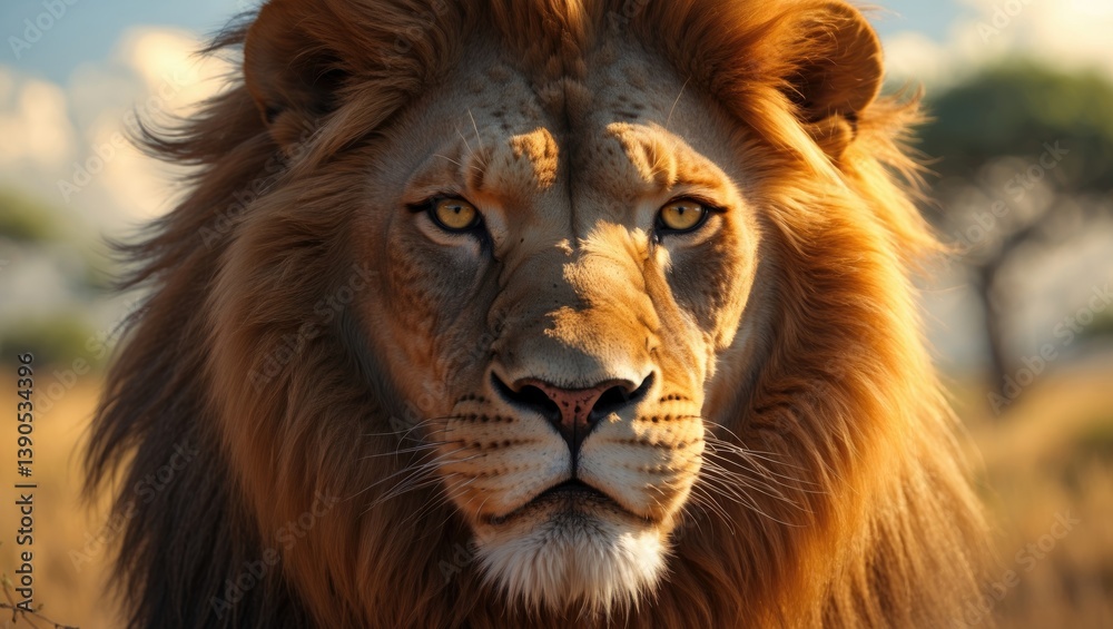 Fototapeta premium Gorgeous Powerful Lion