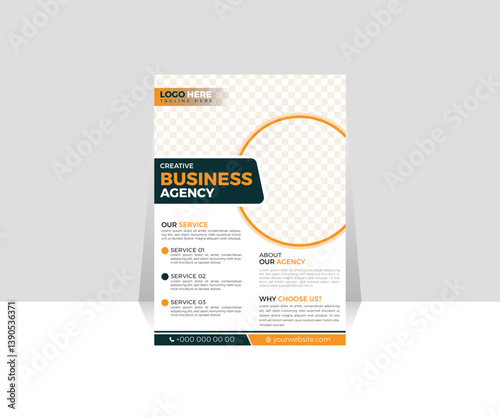 Modern Simple Minimalistic Creative Business Flyer Layout Template Design, modern business flyer template, abstract business flyer and creative design,	