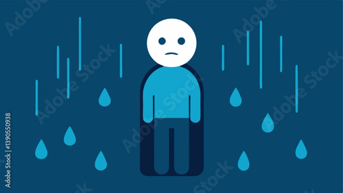 Forgiveness Flow A person standing under a waterfall representing selfforgiveness with droplets labeled guilt and shame washing away as they smile.