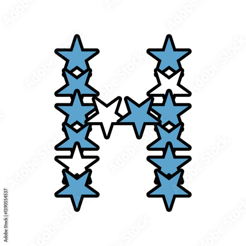 Font Text Cute With Star Illustrator