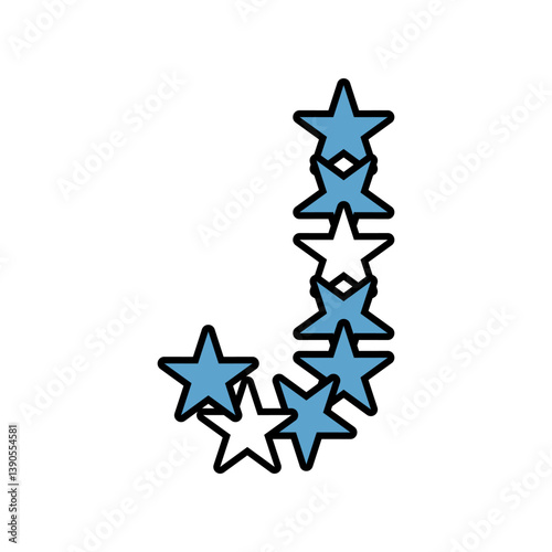 Font Text Cute With Star Illustrator