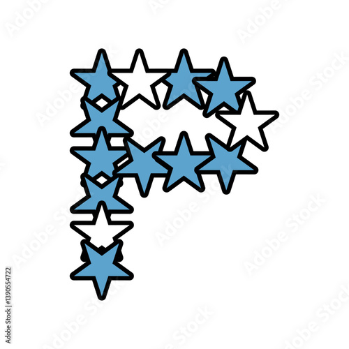 Font Text Cute With Star Illustrator