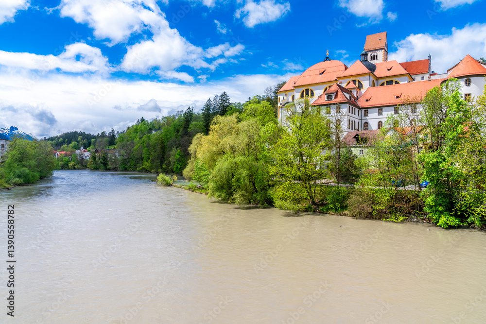 Fototapeta premium Stadt Füssen am Lech im Allgäu