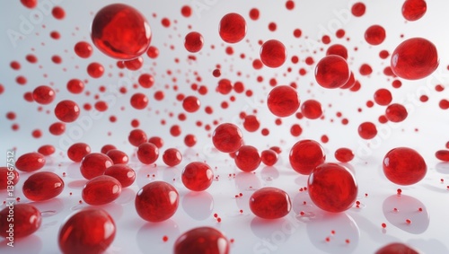 super macro depiction featuring blood red corpuscles