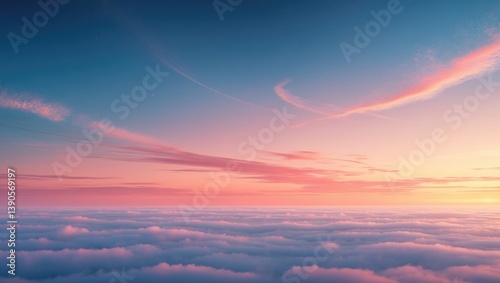 sunset sky with clouds backdrop