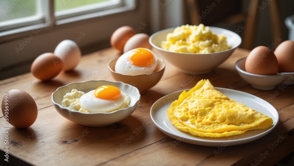 Different methods of cooking chicken eggs. Different methods of cooking chicken eggs.