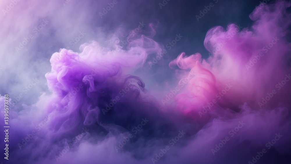 Naklejka premium A purple and pink fog or smoke overlay designed to create unique effects on photos and designs.