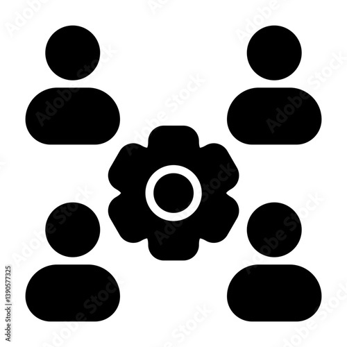 Collaborative Workflow Solid Solid Icon