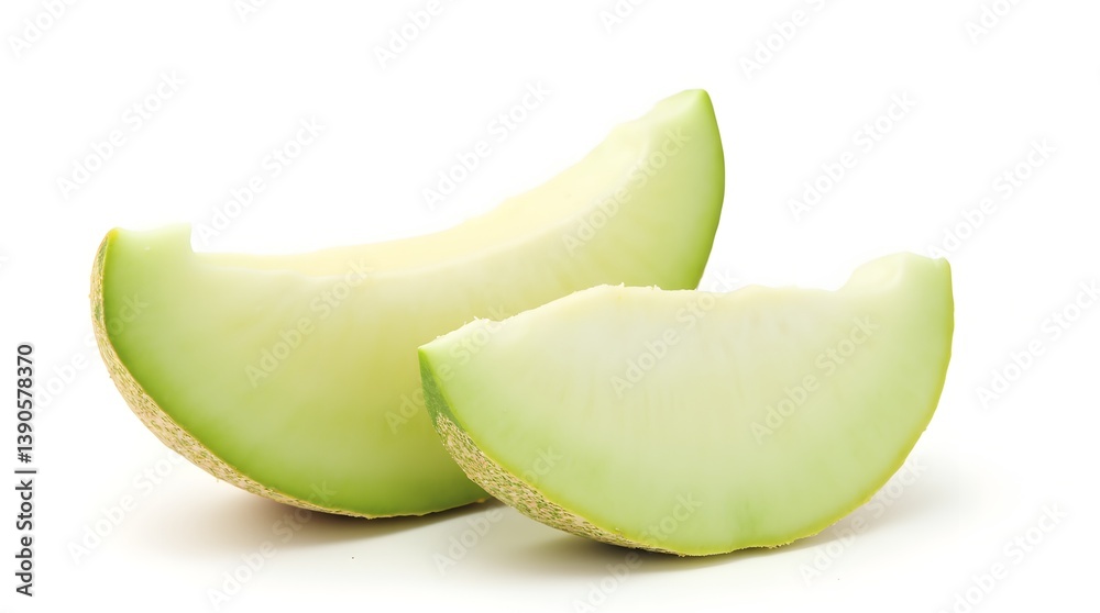Honeydew Melon with Pale Green Flesh Slice Honeydew Melon with Pale Green Flesh Slice