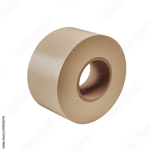 Isolated Roll of Brown Tape