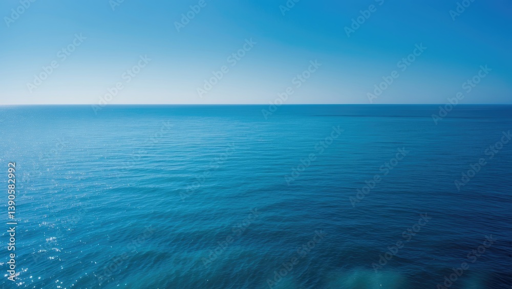 Obraz premium The Mediterranean Sea during Summer, on a Clear Day.