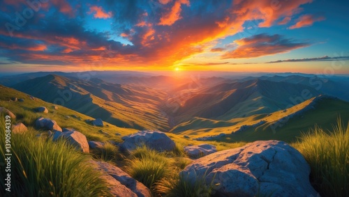 Fototapeta Naklejka Na Ścianę i Meble -  The mountains. Image captured from above.