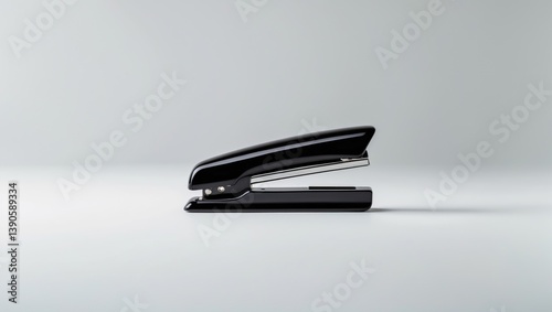Isolated black stapler on a white background
