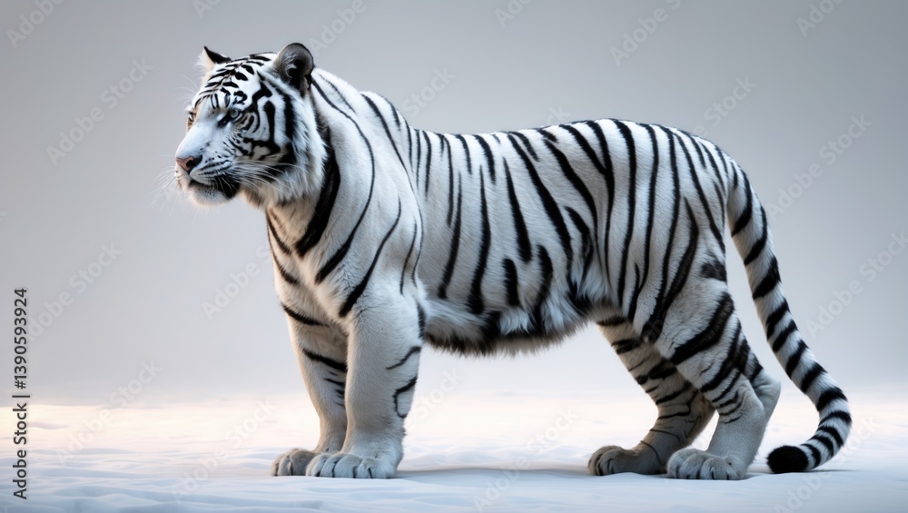 Naklejka premium White tiger (solitary)