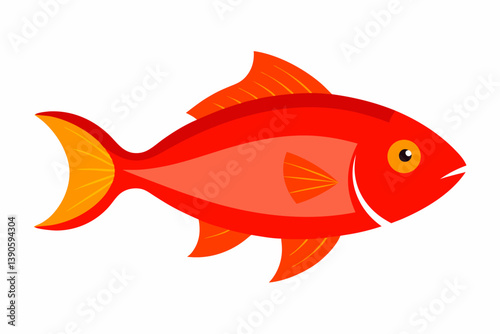 red fish isolated on white background