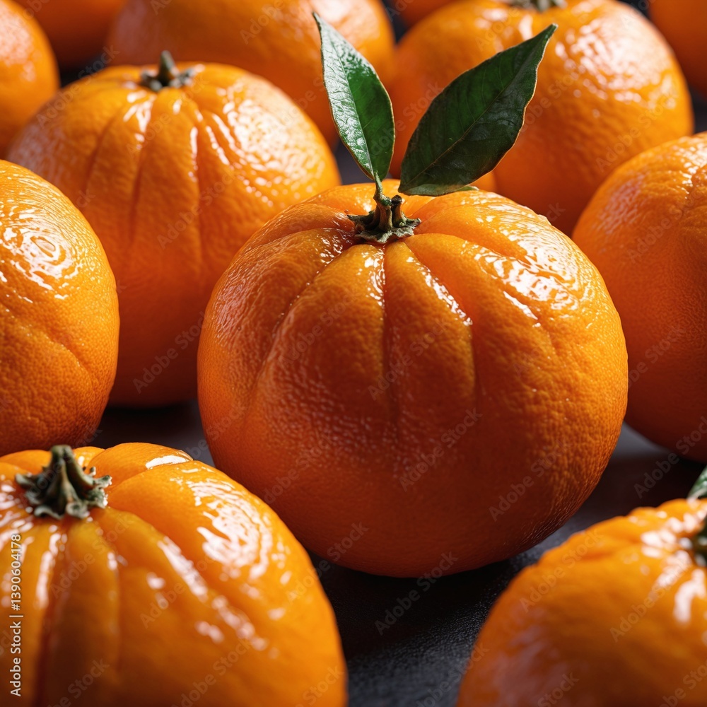 Close up of fresh tangerines mandarin fruits