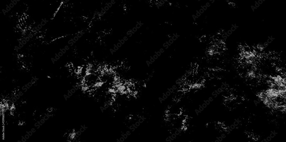 Naklejka premium Abstract black background with grunge texture. Monochrome dark grainy background. Dust and scratched textured backgrounds. Grunge design background surface.