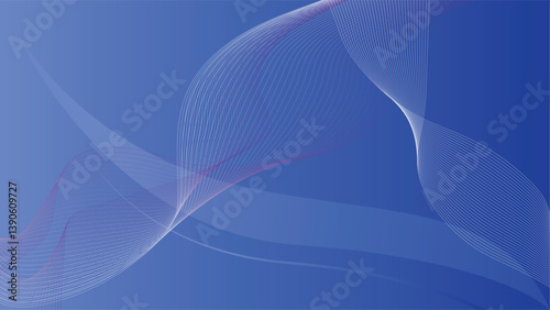 Modern Futuristic Blue Line Shaped Background