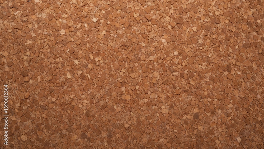 Corkboard surface exhibiting a natural light brown texture. Corkboard surface exhibiting a natural light brown texture.