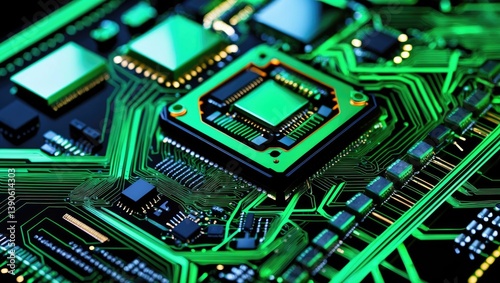 Wallpaper Mural Technological background of computer circuits Torontodigital.ca