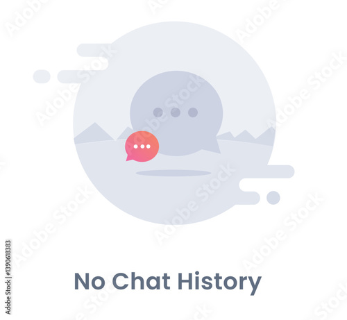 Error State UI Illustration – No Chat History
