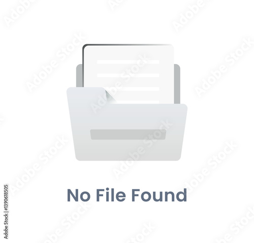 Error State UI Illustration – No File Found
