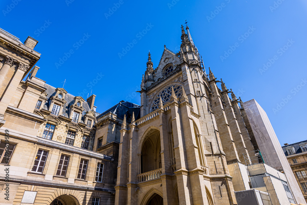 La Sainte-Chapelle sur l'île de la Cité à Paris capitale de la France