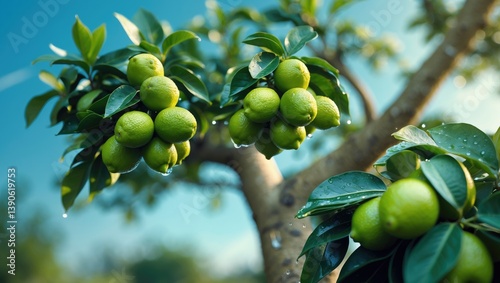 A lemon tree showcasing its fruits