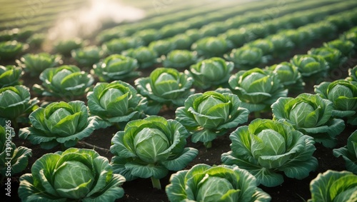 Planting cabbage with organic methods to remain free from pesticides and toxic substances