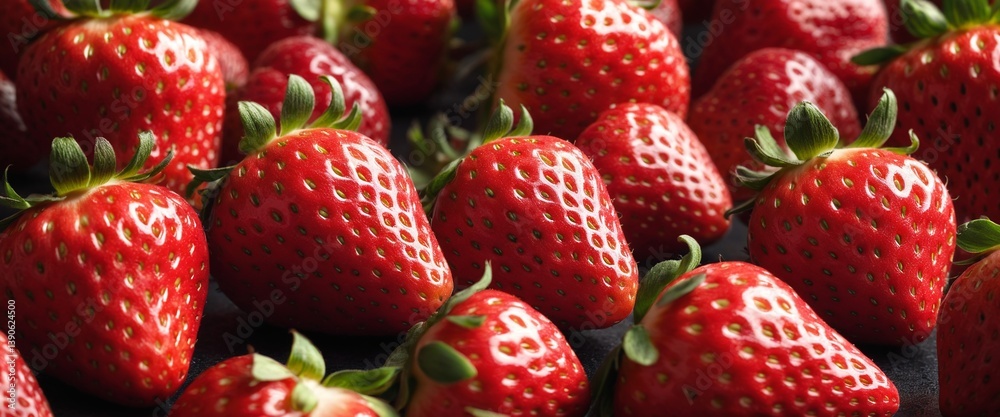 Fresh strawberry fruits food background. Top view, flat lay