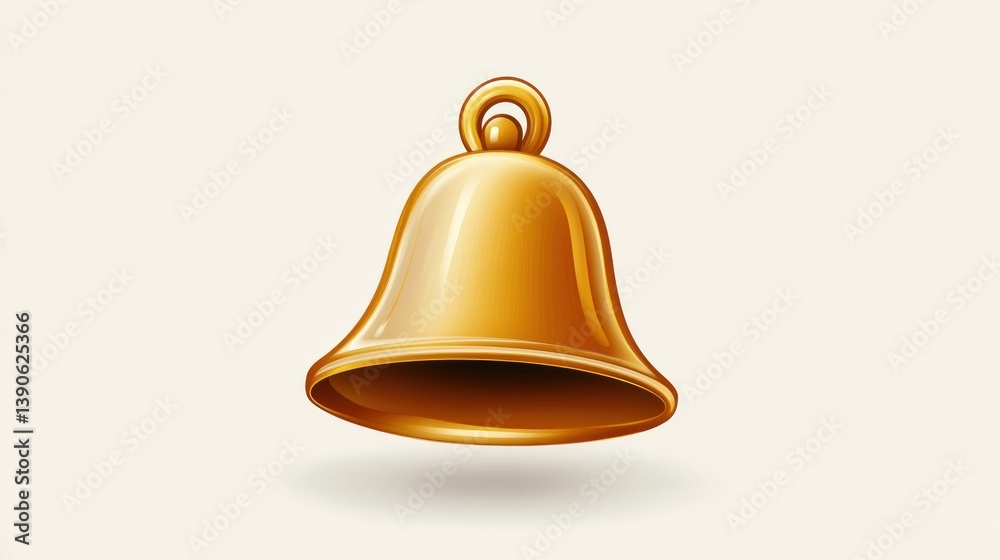 Golden Bell Icon for Notifications Alerts and Communication Design Golden Bell Icon for Notifications Alerts and Communication Design