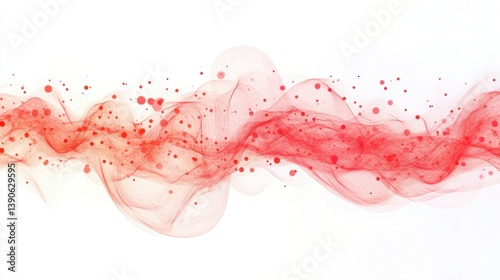 Wallpaper Mural A glowing dot trail weaving its way across the canvas for International Dot Day isolated on white background Torontodigital.ca