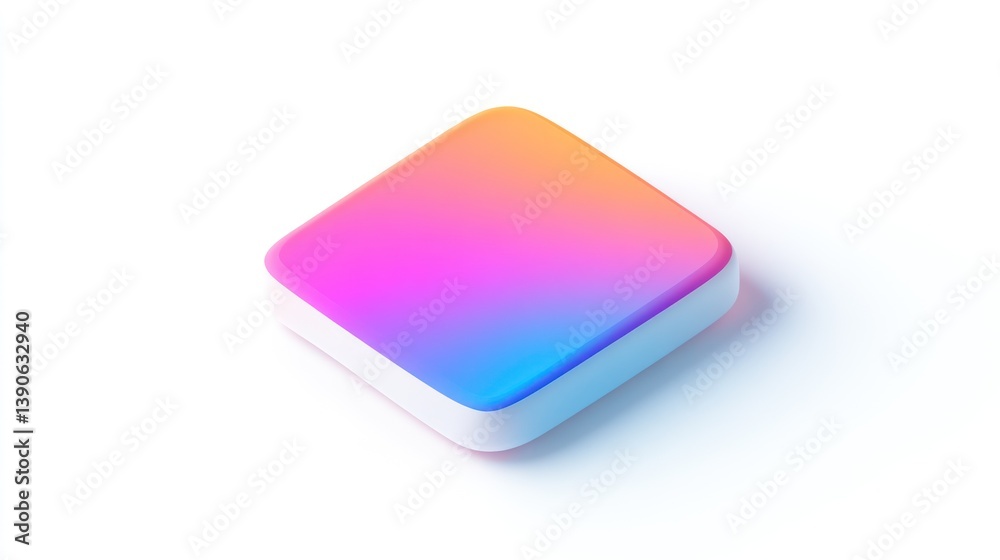Gradient Square Icon with Soft Edges and Vibrant Colors for Modern Design Projects Gradient Square Icon with Soft Edges and Vibrant Colors for Modern Design Projects