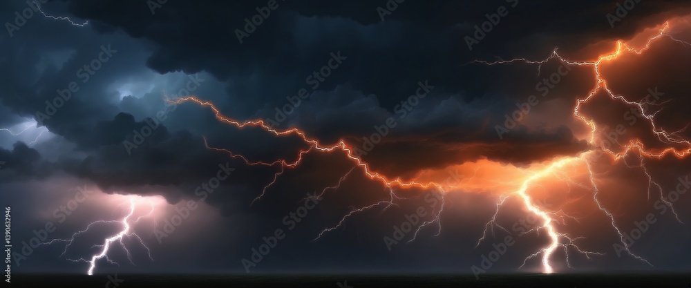 lightning in the sky
